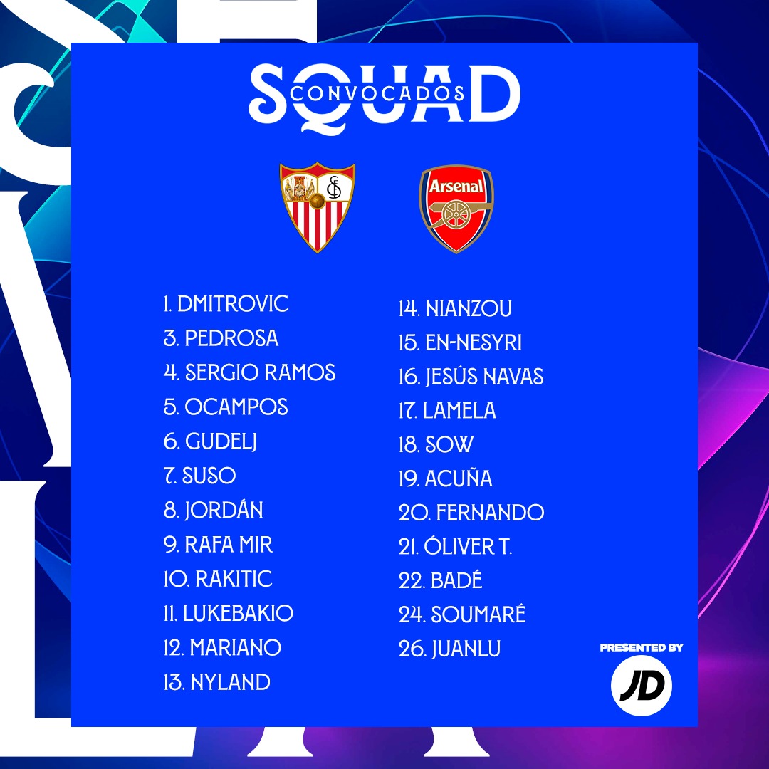 Sevilla Fc Announces Man Squad For Arsenal Fc Match Sports News